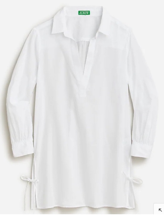 J. Crew Other - NWT J. Crew Cotton voile tunic cover-up with side ties sz large